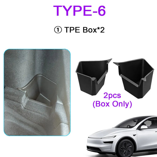For Tesla Model Y Juniper Trunk Organizer Side Storage Box Boot