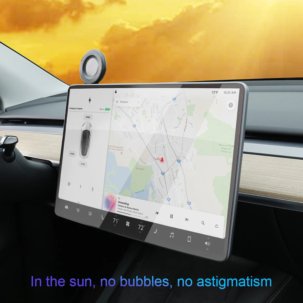 IPENGEN Tempered Glass Screen Protector For Tesla Model 3 Y 2021-2024