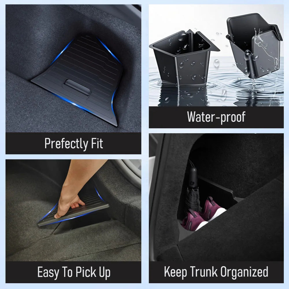 For Tesla Model Y Juniper Trunk Organizer Side Storage Box Boot
