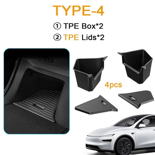 For Tesla Model Y Juniper Trunk Organizer Side Storage Box Boot