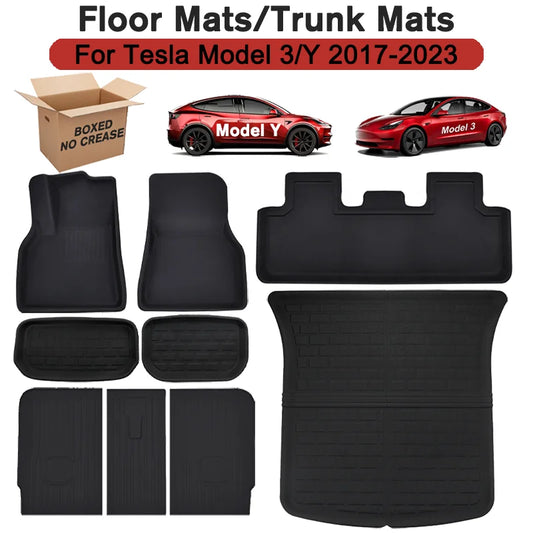 Floor Mats Trunk Mats For Tesla Model Y Model 3 2021 to 2023 2024